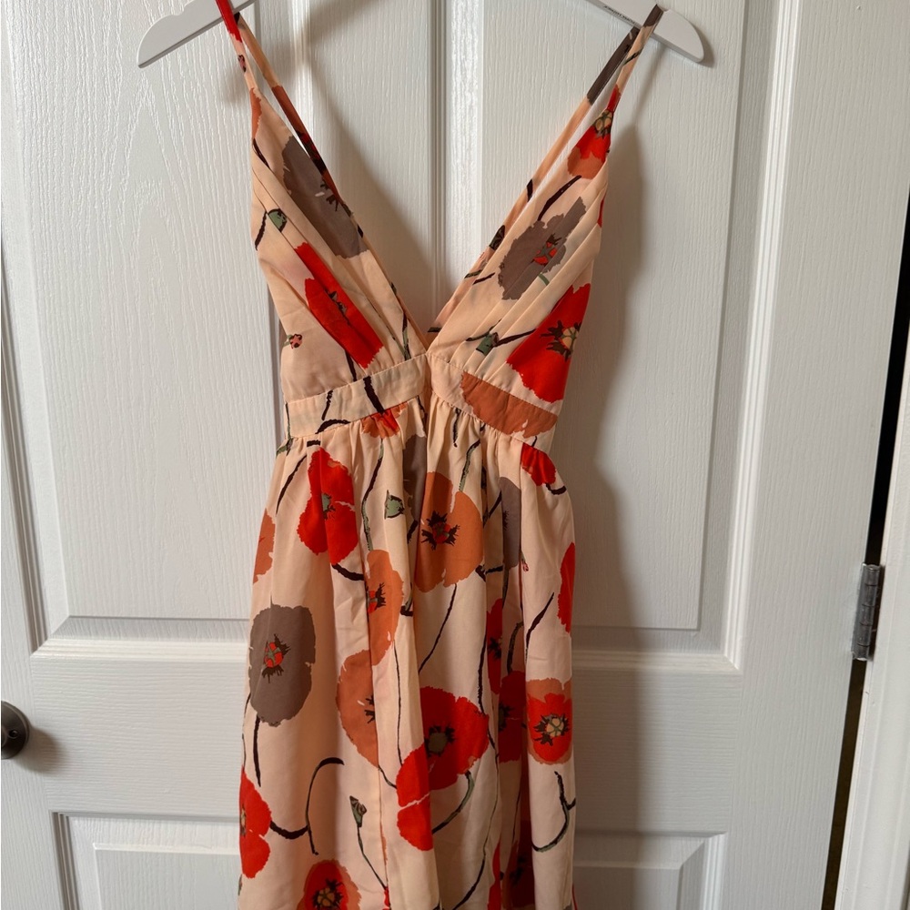 Peach floral dress!